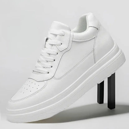 Tênis Masculino Casual de Couro Elevation - Ganhe 8cm de Altura!