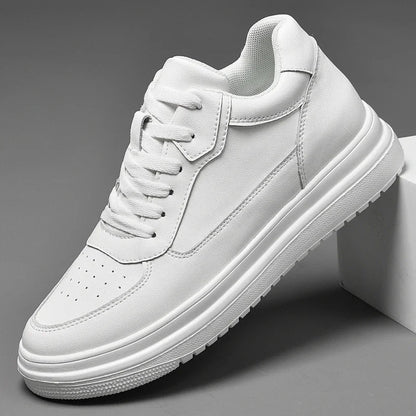 Tênis Masculino Casual de Couro Elevation - Ganhe 8cm de Altura!