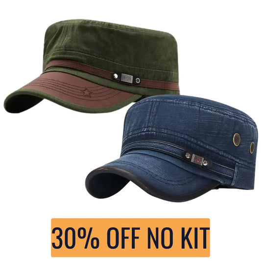 Kit Boina Militar + Boina Vintage - 30% OFF