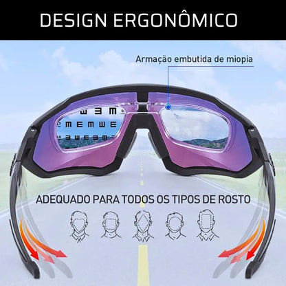 Óculos Esportivo Lentes Polarizadas UV400 KE9022