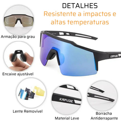 Óculos Esportivo Lentes Polarizadas UV400 KE9022